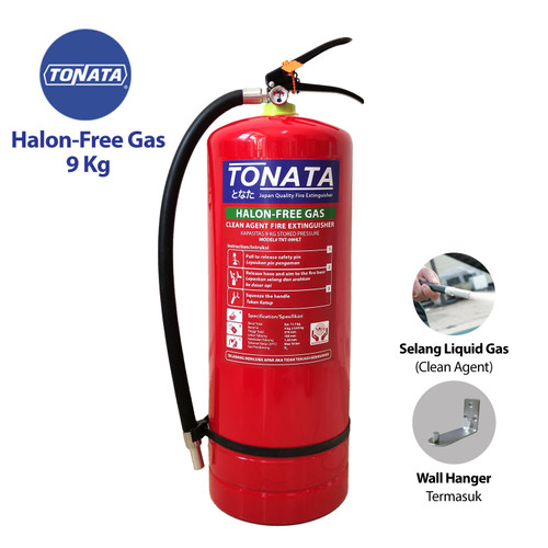 APAR 9 kg Tonata Clean Agent Eco Liquid Gas / Set Komplit