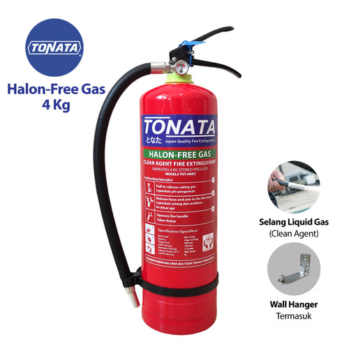 APAR 4 kg Tonata Clean Agent Eco Liquid Gas / Set Komplit