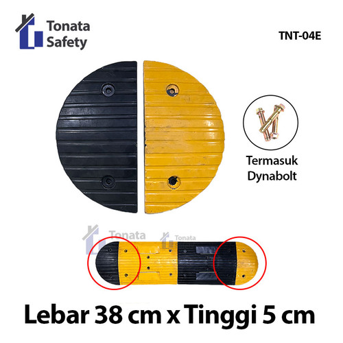 Rubber End Cap Speed bump / Ujung Polisi Tidur Karet 38 x 5 Speedbump - Tanpa Dynabolt