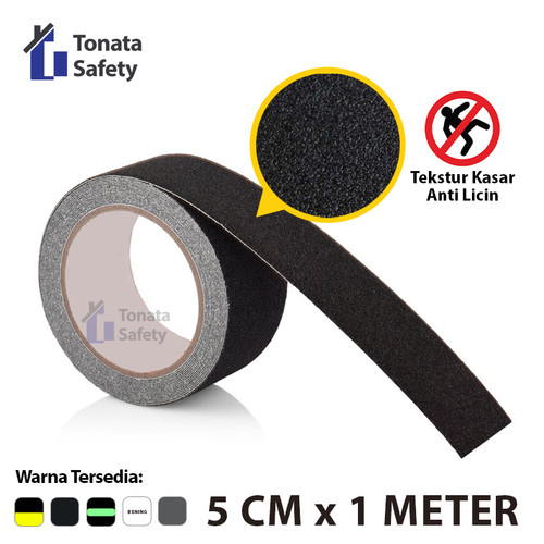 Anti Slip Tape / Lakban Anti Licin Hitam 5 cm x 1 Meter