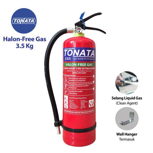 APAR 3.5 kg Tonata Clean Agent Eco Liquid Gas / Set Komplit