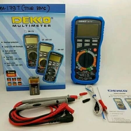 Dekko DM179T Digital Multimeter Multitester dan Thermometer