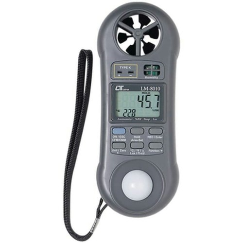 Lutron LM-8010 Anemometer Humidity Meter Lux Meter Thermometer 4 in 1