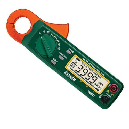 Extech 380942 Digital Clamp Meter Tang Ampere Mini 30A True RMS Extech