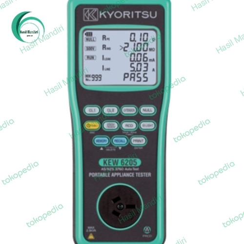 Portable Appliance tester ( PAT ) Kyoritsu 6205 Murah Original