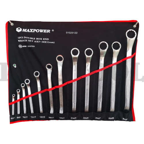 12 PCS DOUBLE BOX END WRENCH SET 6-32 mm MAXPOWER