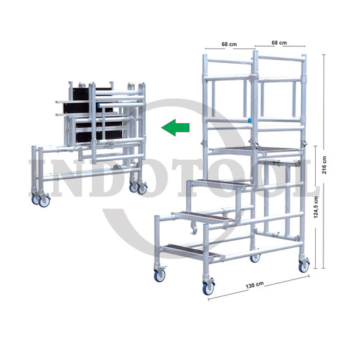 ALUMINIUM PLATFORM 68 x 130 x 216cm ROHA