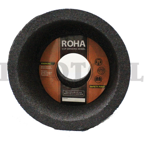 BATU GERINDA MANGKOK / CUP GRINDING WHEEL T6A (150mmx80mmx51mm) ROHA