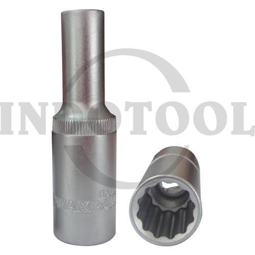 DEEP SOCKET / MATA DEEP SOCKET 1/2'' DRIVE, 6PT 15 MM MAXPOWER