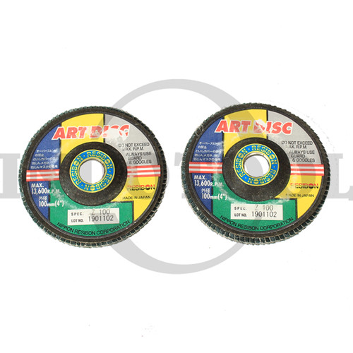 FLAP DISC, ART DISC Z-100, 4" NIPPON RESIBON