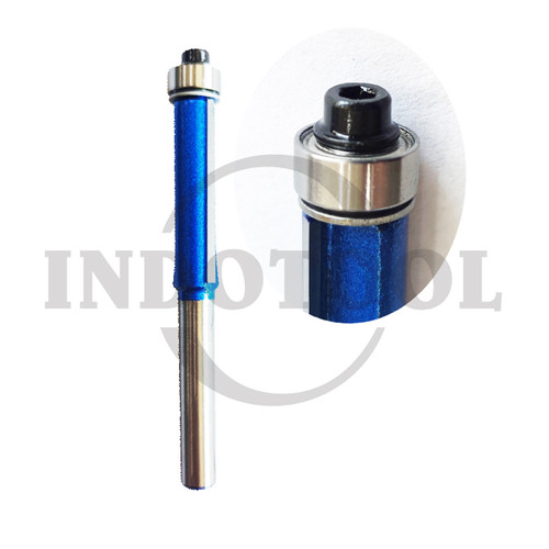 FLUSH TRIM ROUTER BIT WITH BEARING, TWO FLUTES 1/4" x 1/2" LANGSOL