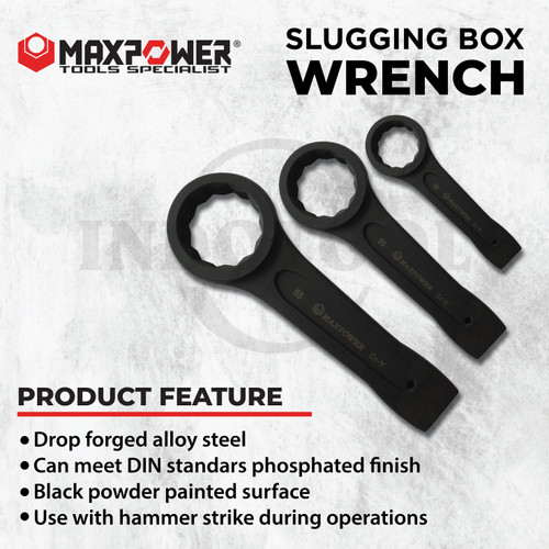 Kunci Ring Pukul 24mm - 130mm / Slugging Box Wrench MAXPOWER