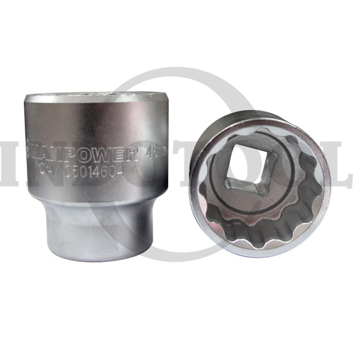 KUNCI SOK / MATA SOK / SOCKET 3/4" DRIVE 12PT SATIN CRV 21 MM MAXPOWER