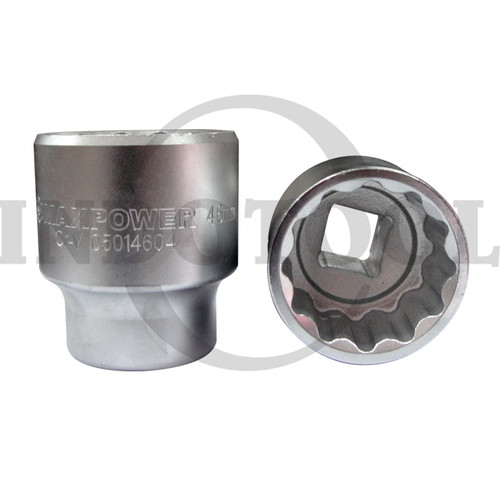 KUNCI SOK / MATA SOK / SOCKET 3/4" DRIVE 6PT SATIN CRV 19 MM MAXPOWER