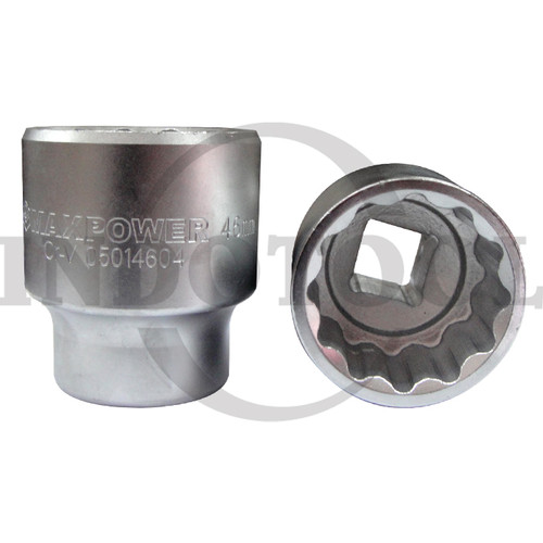 Kunci Sok / Mata Sok / Soket 1/2 " Drive 12 PT 16 mm Satin CRV