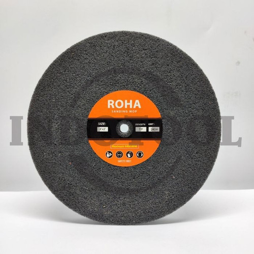 NON-WOVEN ABRASIVE WHEELS 240-7P 8" x 2" ROHA