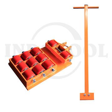 Pemindah Barang Roda Hidup + Handle 18 Ton Skate Roller Swivel ROHA