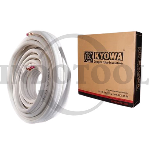 PIPA TEMBAGA SELANG AC INSULATION 2 PK ECOPRO 1/4"x1/2"x30 MTR KYOWA