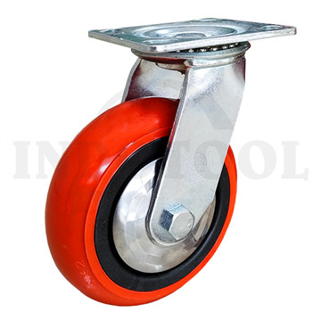 RODA TROLI PVC - HIDUP / PUTAR 4" (100x50mm), 100kg, SWIVEL ROHA