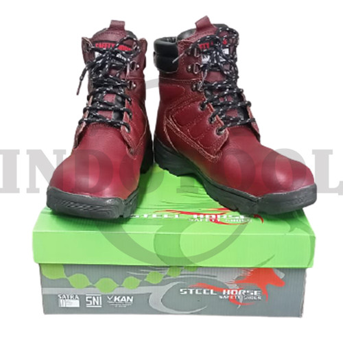 SEPATU SAFETY / PROYEK SAFETY SHOES 9369M MAROON NO. 10/44 STEEL HORSE