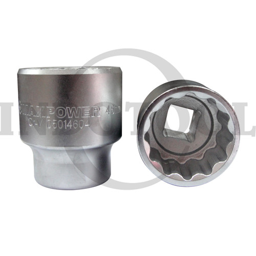 SOCKET 3/4" DRIVE, 12PT SATIN CRV 19 mm MAXPOWER