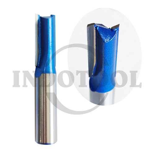 STRAIGHT ROUTER BIT, TWO FLUTES 1/2" x 1/2" LANGSOL