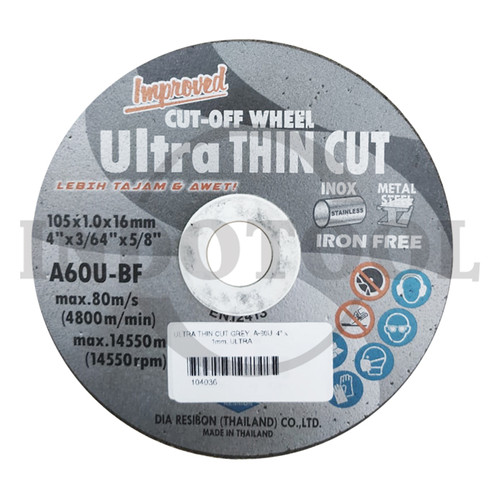 ULTRA THIN CUT GREY A-60U, 4"x3/64" ULTRA