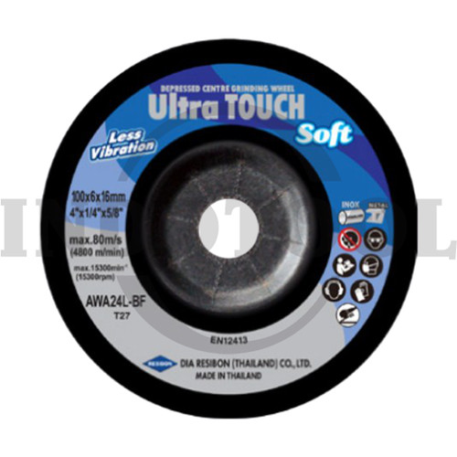 ULTRA TOUCH GRINDING SOFT AWA-24L, 4" x 6mm ULTRA