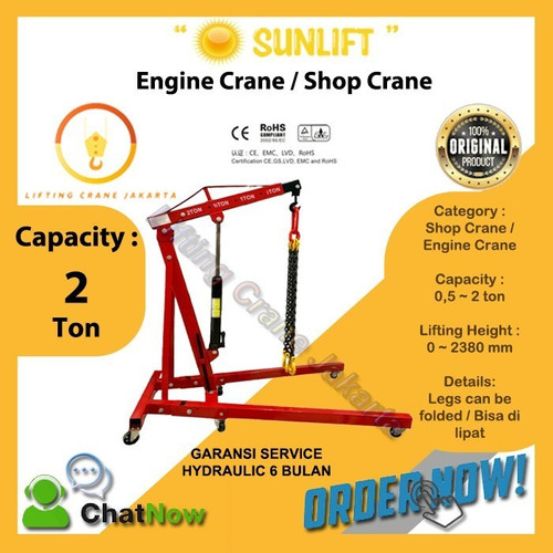 Engine Crane Dongkrak Mesin Mobil 2 Ton Sun-Lift