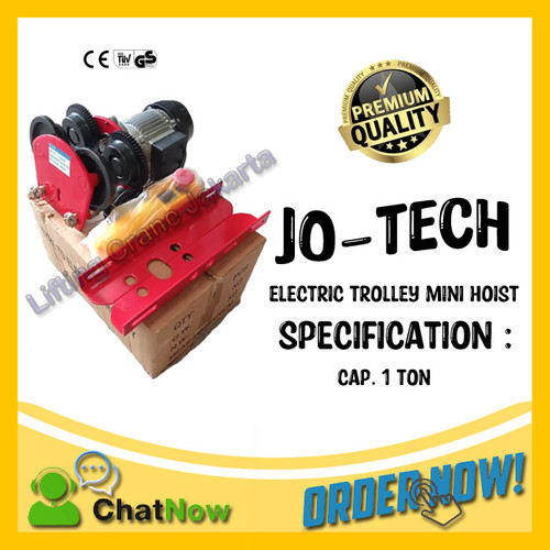 Electric Motor Trolley Mini Hoist Cap 1 Ton (ORDER INSTAN GOJEK)