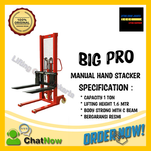 Hand Stacker Manual 1 Ton / 1000 Kg BIGPro