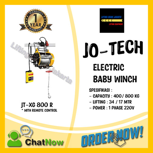 Electric Baby Winch 800 kg 34 meter Jotech