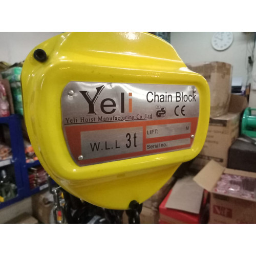 Chain Block manual Hoist Capacity 3 TON YELI