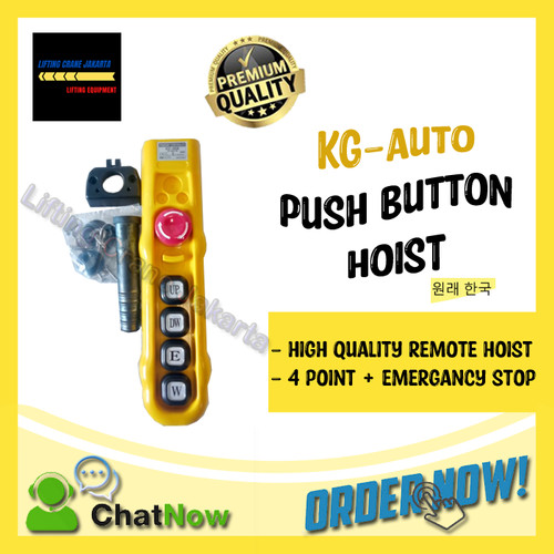 Remote Control Hoist Push Button Hoist 4Tombol Single Speed