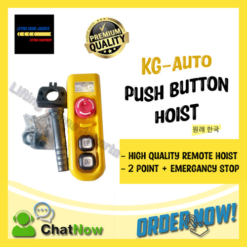 Remote Control Hoist Push Button Hoist 2Tombol Single Speed