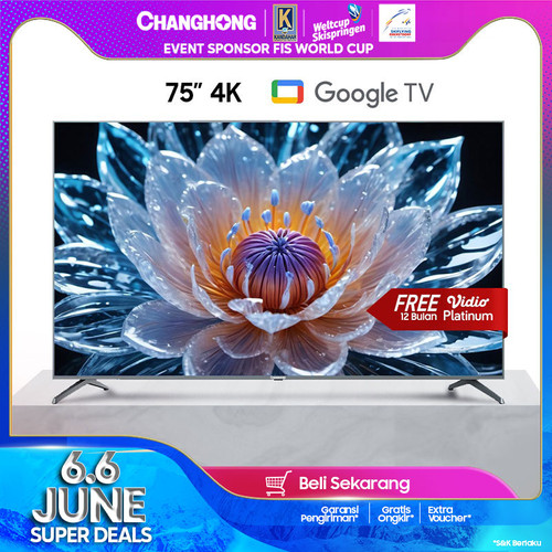 【Google TV】75 Inch 4K UHD Smart Digital LED TV (U75F8T-PRO)