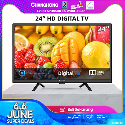 Changhong 24 Inch Digital LED TV (L24G5W) FHD TV-USB Moive