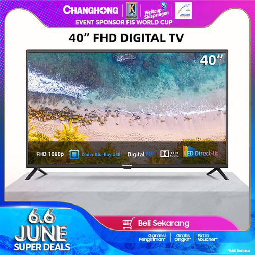 Changhong 40 Inch Digital LED TV (L40G5W) FHD TV-USB Moive