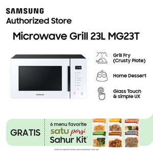 Samsung Microwave Grill BESPOKE dengan Grill Fry 23L - MG23T5068CW