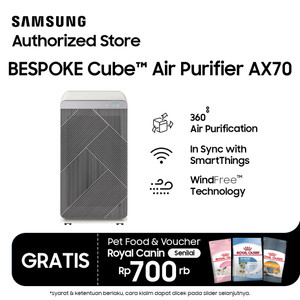 Samsung Air Purifier BESPOKE Cube Kapasitas 70m² - AX70A9510GG