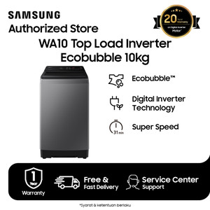 Samsung Mesin Cuci Top Load Inverter Ecobubble 10kg - WA10CG4545BDSE