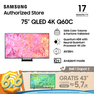 Samsung Smart TV 75 inch QLED 4K Q60C - QA75Q60CAKXXD