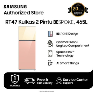 Samsung Kulkas 2 Pintu dengan Bespoke Design, 476L - RT47CB66228JSE