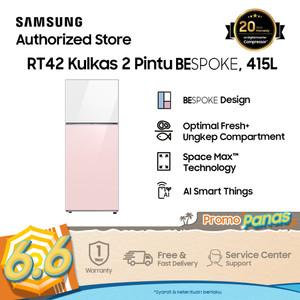 Samsung Kulkas 2 Pintu dengan Bespoke Design,415L - RT42CB66408CSE