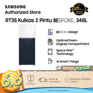 Samsung Kulkas 2 Pintu dengan Bespoke Design,348L - RT35CB56408ASE