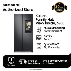 Samsung Kulkas Side by Side 628L Family Hub™ RS62T5F01B4