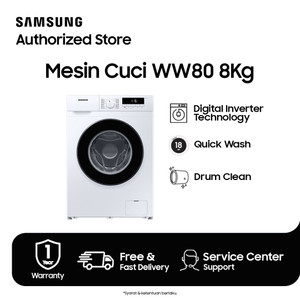 SAMSUNG Mesin Cuci Front Loading 8 Kg dengan Quick Wash & Drum Clean