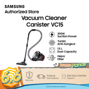 Samsung Canister Vacuum Cleaner, 390 W - VC15K4110VR