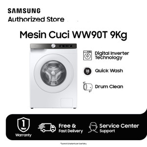 Samsung Mesin Cuci Front Loading 9 Kg Ecobubble™ - WW90T504DTT/SE