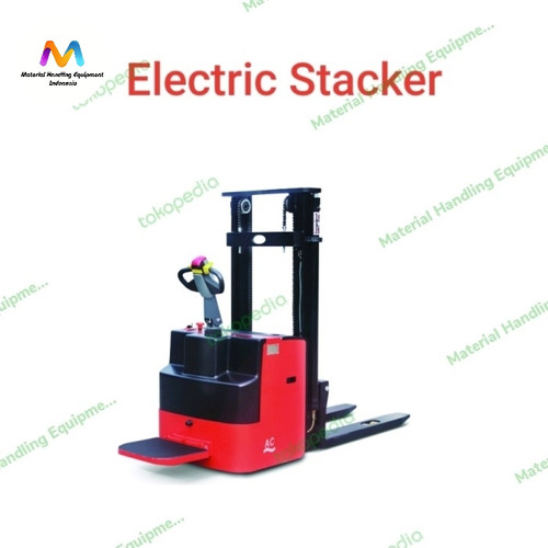 jual full electric stacker 1.5 ton - tinggi 4.5 meter